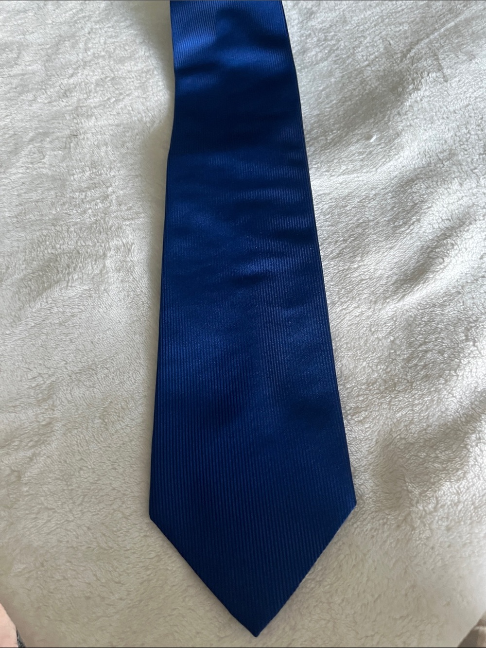 Classic Men's Solid Blue 100% silk Tie by Holt Renfrew